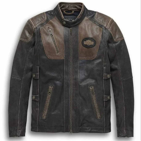 Men's H-D Triple Vent System Trostel Leather Jacket