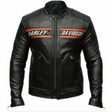 Men's Passing Link Harley Davidson Motorcycle Leather Jacket Goldberg