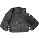 Mens Genuine Black Cowhide Leather Motorcycle Vest Club wear Biker Rider Motorbike Vest