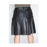 Men's Genuine Leather Side Laced Kilt Choice of Length and Sizes - K10