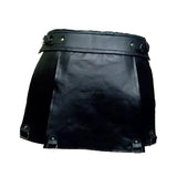 Mens Black Leather Gladiator Kilt Set for Costumes Heavy Hardware LARP K2