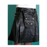 MEN'S GENUINE LEATHER KILT with SPORRAN Choice of Length and Size