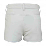 MENS 100% GENUINE LEATHER SEXY WHITE SHORTS With Two Pockets