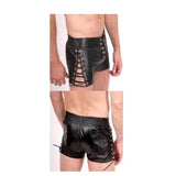 Men's 100% Genuine Lambs Leather Side Laced Shorts