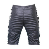 Mens Real Leather Black Shorts Clubwear or Bondage Genuine Cow Leather Shorts