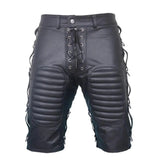 Mens Real Leather Black Shorts Clubwear or Bondage Genuine Cow Leather Shorts