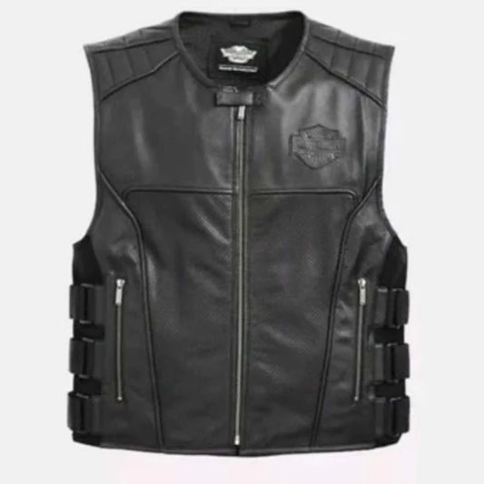 Leather Vest, Harley Davidson Leather Vest for Men