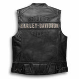 Harley Davidson Men's Embroidered Passing Link Leather Vest